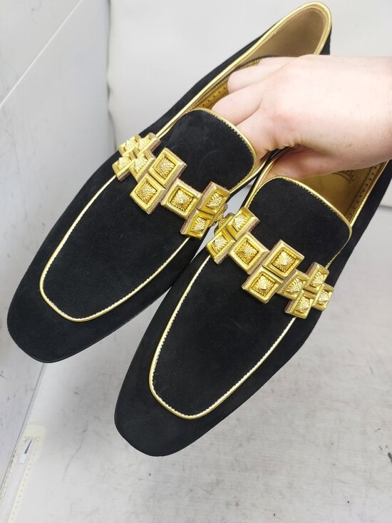 Christian Louboutin MENS Black Gold Night On The Gange Diwali Loafer main image 6